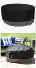 40 in 2-Tone Polyester Round Outdoor Fire Pit Cover - Gray/Black by Sunnydaze