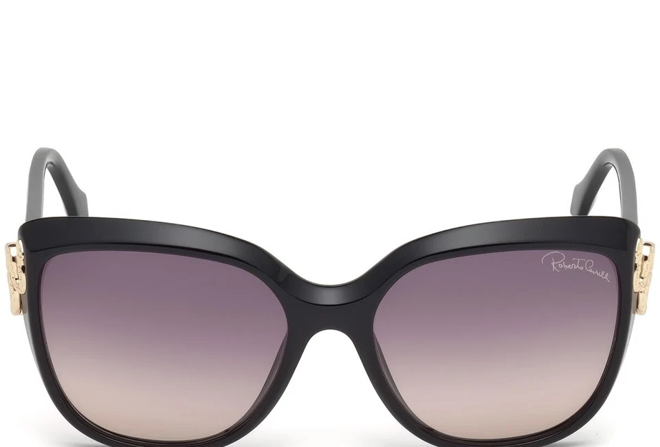 Óculos de sol Roberto Cavalli Zaniah RC 1017-F 01B ouro preto 58-17-140 borboleta - Imagem 2 de 4