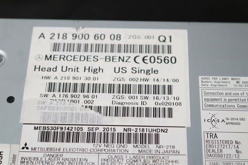 A2189006008 Mercedes CLS X218 GPS Navigation COMAND Head Unit High US APS NTG5 - Picture 5 of 8