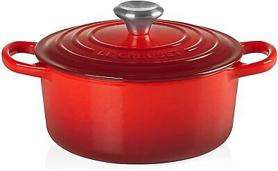 Le 24cm Iron Round Oven - Red, 4.5qt |