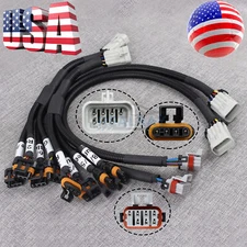 4 Pcs Vehicles Coil Pack Relocation Harness + Extension Harness For LS1 LS6 LSX