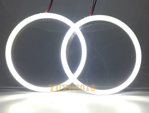 White color halo ring for motorbike Headlight fog light LED angel eye DRL refit - Bild 69 von 211