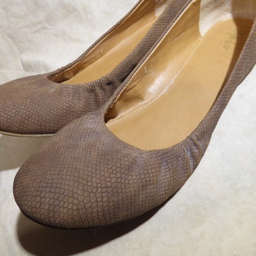 🩰 Style & Co Hidden Heel Ballet Pumps 9.5 M Cocoa Brown Suede Leatherette - Picture 14 of 16