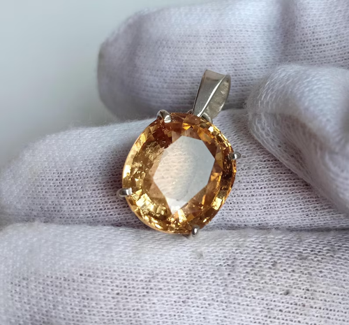 HESSONIT GRANAT 925 massiv Sterling Silber Anhänger handgefertigt Schmuck 13,70 ct - Bild 9 von 9