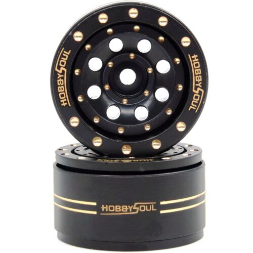 4x RC Adjustable Offset 1.0 Beadlock Wheels Brass Rims For TRX4M SCX24 Crawler - Picture 12 of 34