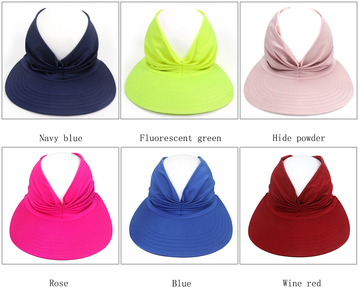 Women Sun Visor Sun Hat Women Anti-ultraviolet Elastic Hollow Top Hat  Outdoor Quick-drying Sun Hat Summer Be…