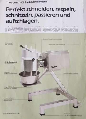 Stephan Solia Küchenmaschinen M10M20M30,UM44S, UM60E, 3344 Pürier Zylinder 1,5mm - Bild 3 von 11