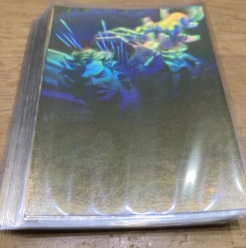 Superman Holo Serie 18 x verschiedene goldene holographische Karten 1996 Fleer/Skybox Neuwertig