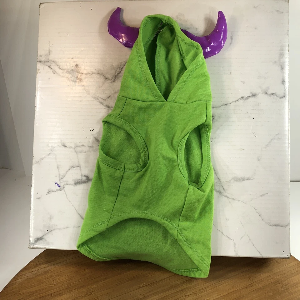 Camisa Simply Halloween Sudadera con Capucha Perro Talla Pequeña Mamá Pequeño Monstruo Verde Púrpura Foto 3 de 4