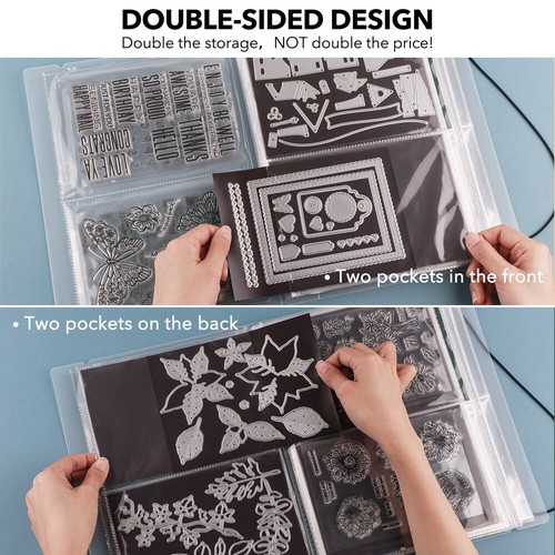 Groß Aufkleber Foto Speicheralbum Stanzformen Stempel Speicherorganizer Ordner - Bild 10 von 15