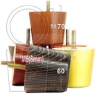 4 Replacement Turned Wooden Furniture Sofa Leg M8 Chair Sofa Bun Feet 60mm High