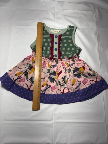 EUC Matilda Jane Well Read Top Choose Your Own Path Girls Size 4 School Theme - Picture 2 of 9