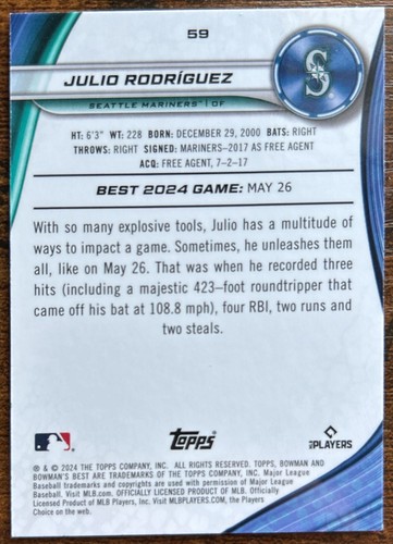 GRIFFEY JR. and other MARINERS GREATS - pick your card - ROOKIES/PARALLELS - Picture 456 of 496