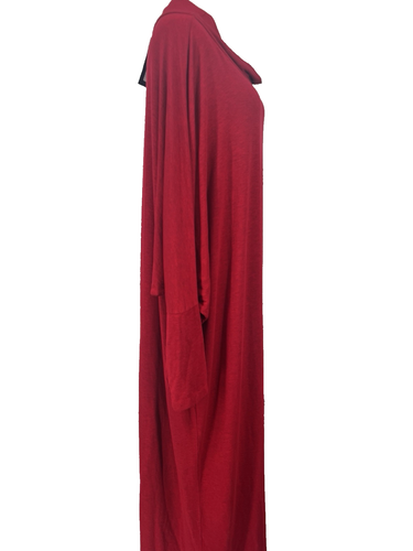 NWT Bryn Walker Ilse Red Cowl Neck Long Dolman Sleeve Maxi Dress Size 3X NWT - Picture 2 of 12