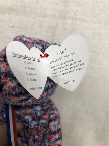 TY Beanie Baby USA the Bear USA Exclusive 2000 Collectible RETIRED - Picture 8 of 9