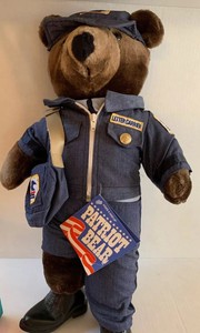 Patriot-Bear-USPS-Mail-Carrier-In-SEALED-Bag-W-Satchel-USPS-Uniform-1986-20-034