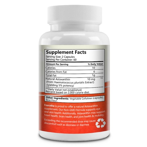 Astaxanthin Powerful Antioxidant Support 10mg 30/60 /120 Capsules Made In USA - Picture 15 of 18