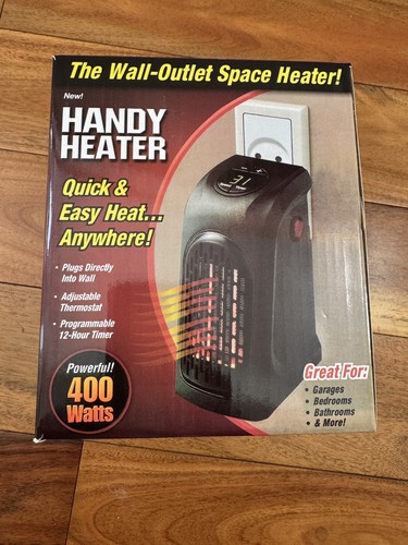 Handy Heater Wall Outlet Space Heater 400 watts Personal Heater Easy Travel - Picture 3 of 10