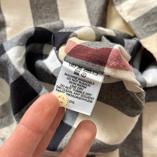 Camicia vintage Burberry Nova a quadri con bottoni - Foto 10 di 13