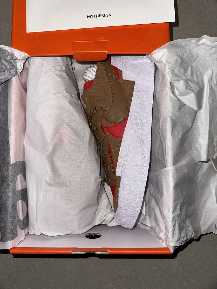スニーカー Sacai x Nike Blazer Low British Tan Iron Grey 22 21 2021 Nike x Sacai Blazer Low 'British Tan' (2021) | eBay