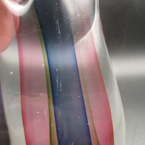 Vinntage Sommerso Teardrop Art Glass Sculpture Murano 11” Paperweight 4lbs - Picture 11 of 16