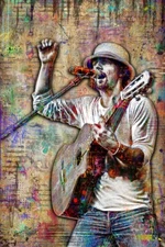 Jason Mraz 12x18in Tribute Poster Jason Mraz Pop Print Free Shipping US