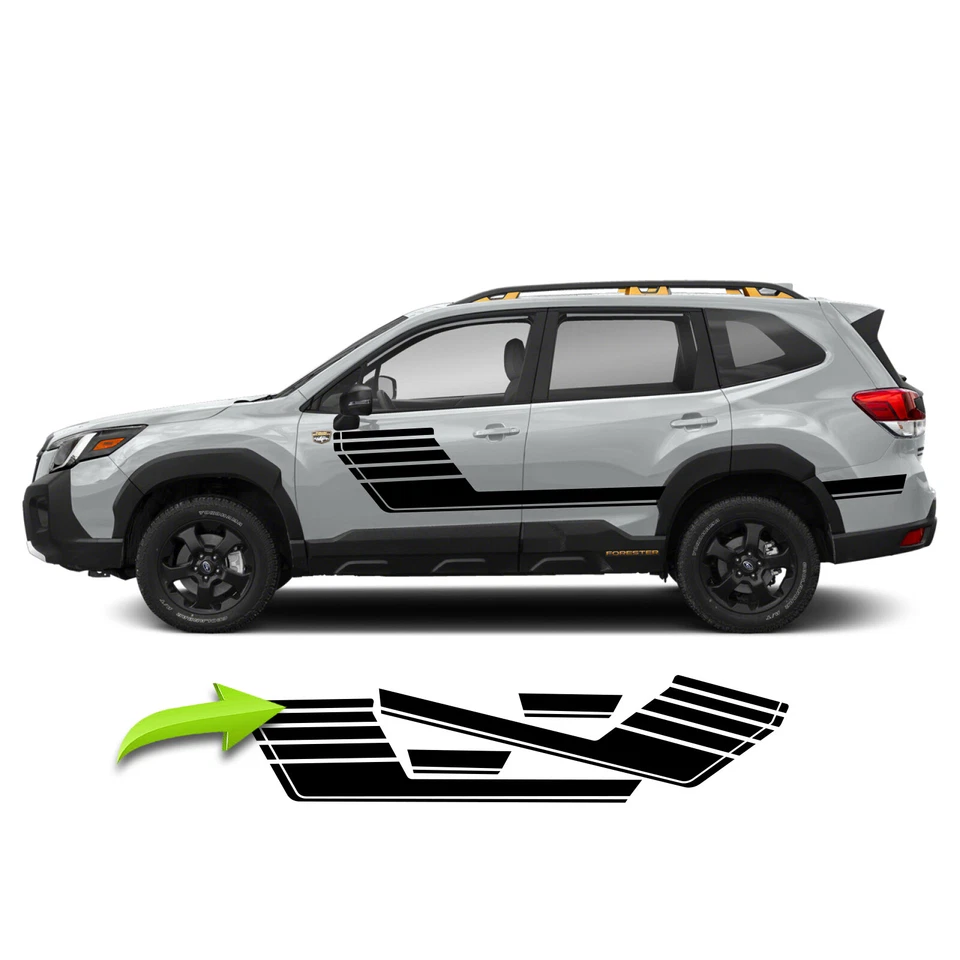 Side Hockey Racing Stripe Decal Fits Subaru Forester 2017 & up Base Wilderness - Image 2 of 3