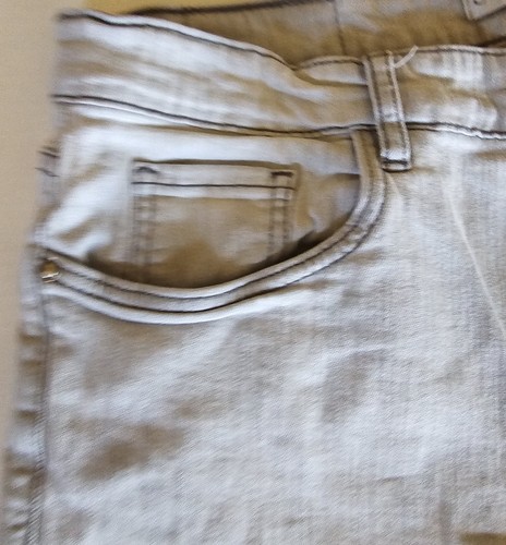 Contempo Denim Shorts Men 36 Grey Stretch 10" 5 Pocket Studs Skater Beach - Picture 5 of 9