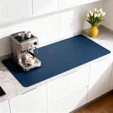 Dish Drying Mat Super Absorbent – 17" x 31" Coffee Mat for Countertops – Non-...