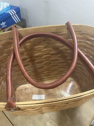 Tall Longaberger Basket with Handles & Liner, 2004 Size 12”x18” - Picture 10 of 14