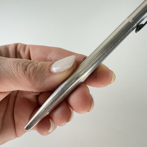 VTG SWISS CARAN D'ACHE SILVER BALLPOINT PEN MAAG WORKING - Picture 6 of 8