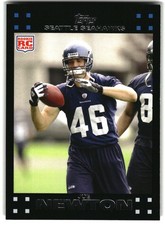 2007 Topps #345 Joe Newton RC Seattle Seahawks