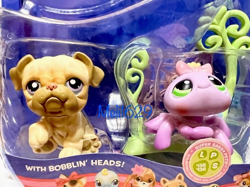 Littlest Pet Shop coppia di animali domestici #135 Bulldog e #136 Spider - Foto 2 di 5