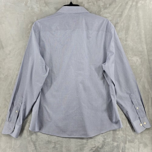 Untuckit Lamartine Mens XL Dress Shirt Blue Two Ply Cotton Wrinkle Free - Bild 9 von 9