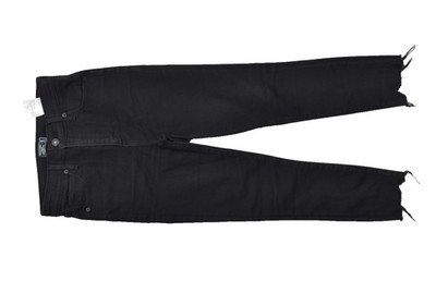 Abercrombie & Fitch Simone High Rise Ankle Jeans Black Size 25 0s Raw Hem Cotton