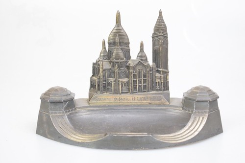 Rare Art Deco Inkwell Souvenir Paris Sacre Coeur 2499 France - Picture 2 of 8