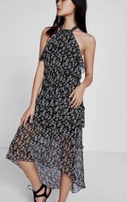 NWT Express floral halter ruffle dress m