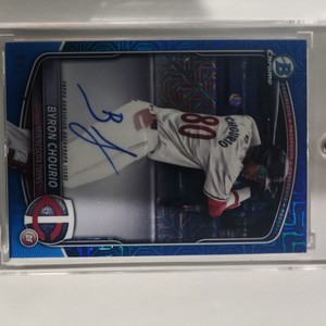 2025 Bowman Mega Box Byron Chourio Blue Mojo 95/150 Auto Color Match Twins