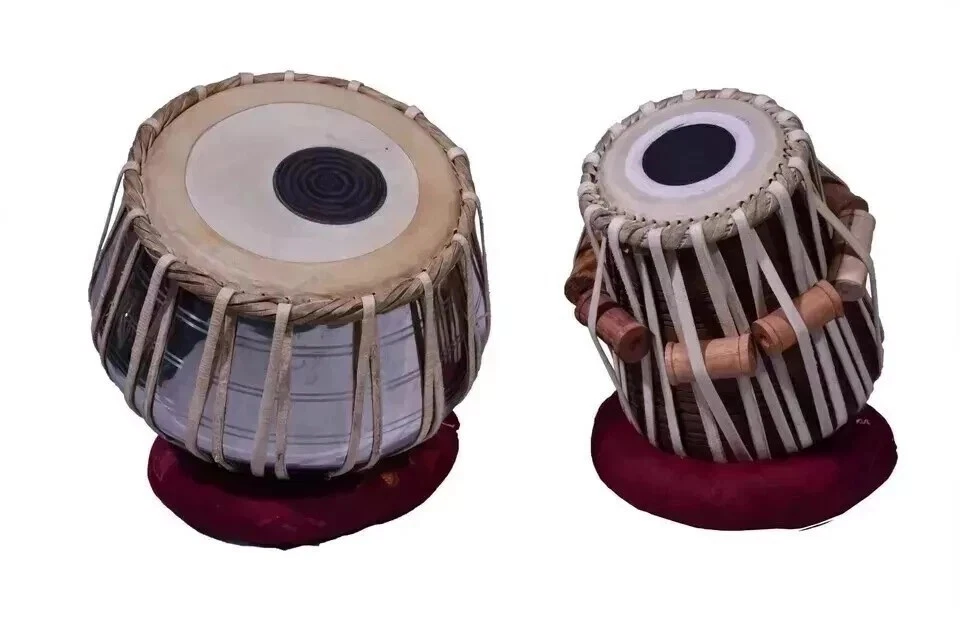 Nuevo Juego de Tabla de Acero Acabado Cromo Madera Sheesham Dayan Instrumento Musical Cubierta Foto 3 de 4