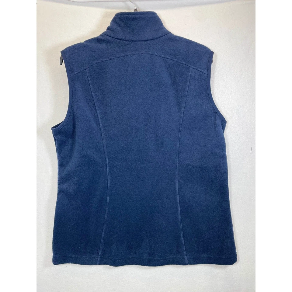 Chaleco polar North End para damas y mujeres bolsillos con cremallera completa azul marino talla M mediano Foto 3 de 4