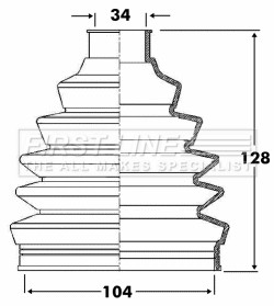 Gleichlaufgelenkmanschette passend für RANGE ROVER Mk3 L322 4.4 02 bis 07 C.V. Antriebswelle Manschette NEU - Bild 2 von 2