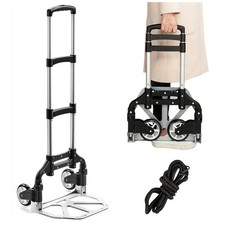 Folding Hand Truck Aluminum Portable Folding Hand Cart 180lbs Capacity Hand C...