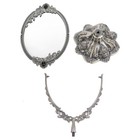 Antique Decorative Tabletop Mirror Metal Swivel Makeup Mirror with Stand mirror