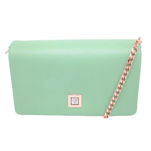Chopard Ice Cube in Mint Green Grained Leather Shoulder Bag 95000-1173 - Picture 1 of 6