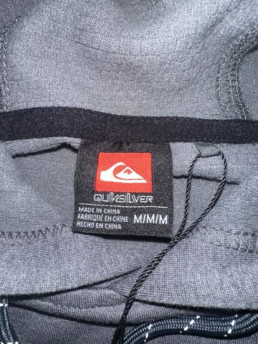 *NEW* NWT Men's Quiksilver Medium Charcoal Gridliner Hoodie Pullover Sweatshirt - Picture 4 of 4