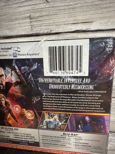 DOCTOR STRANGE IN THE MULTIVERSE OF MADNESS (4K UHD Blu-Ray Digital) Torn Shrink - Picture 5 of 5