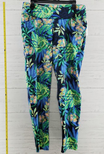 Lilly Pulitzer bedruckt Stretch gewebt gerades Bein UPF 50+ Corso Hose, Größe 12