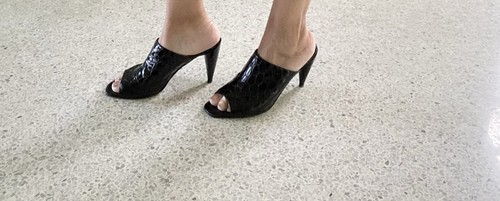 Vintage Donald J. Pliner Crocc Patent Leather Shoes - Picture 2 of 6