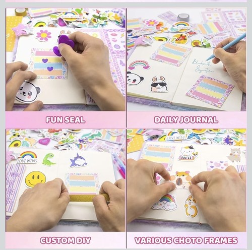 98 Pezzi Kit Diario per Gatti Fai da Te Bloccabile per Bambine Età 6 7 8 9 10 11 12 14... - Foto 6 di 9
