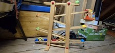 Eichhorn Rollbahn - Kugelbahn mit 6 Rollfiguren - Holzspielzeug - TOP Zustand